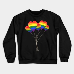 Rainbow Heart Balloons Crewneck Sweatshirt